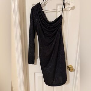 allen b dresses one shoulder Allen B. By Allen Schwartz | Dresses | Allen B By Allen Schwartz Studded One Shoulder Black Evening Dress Xs 50